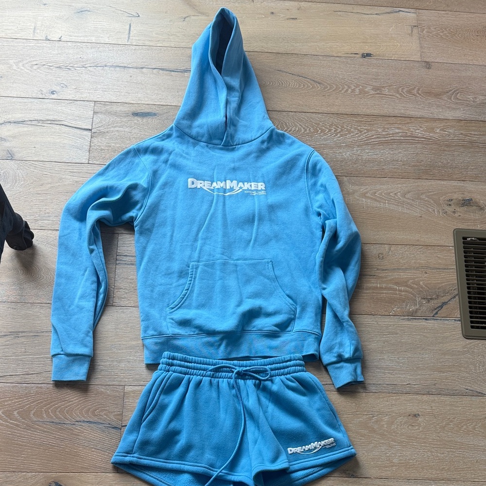DreamMaker Blue Hoodie and Shorts Set